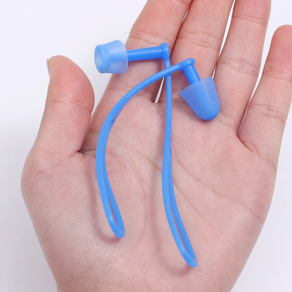 Anti-lost Swimming Earplugs Waterproof Noise Reduction Soft Silicone EarPlugs with Rope for Sleeping Swimming Ears Protection