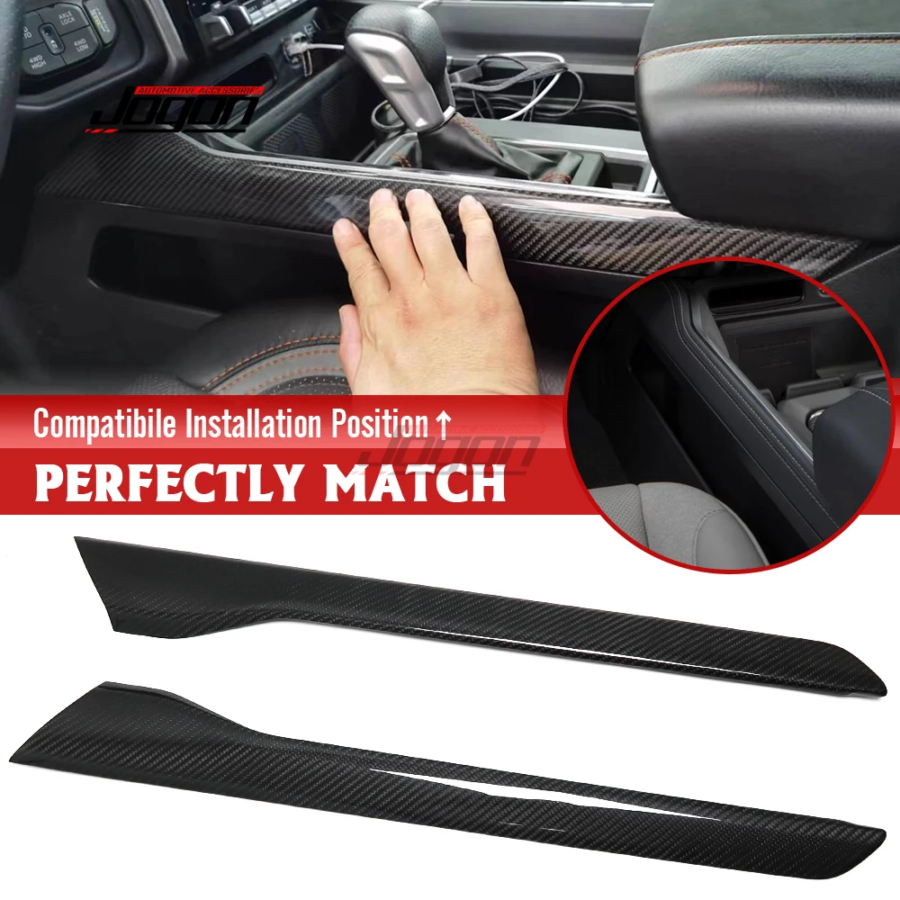 

Глянцевый карбон для Dodge RAM TRX 1500 2019 2020 2021 2022 2023 Центральная Автомобильная консоль коробки передач боковая панель обшивка