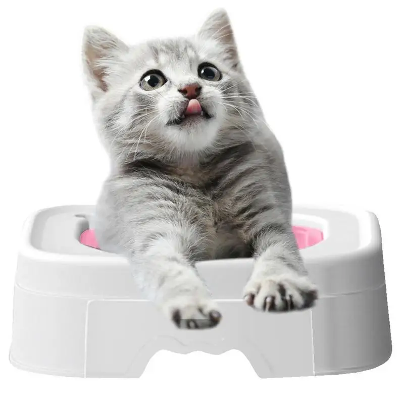 Cat Toilet Trainer Groove Shape Auto Toilet Litter Box Trainer Cat