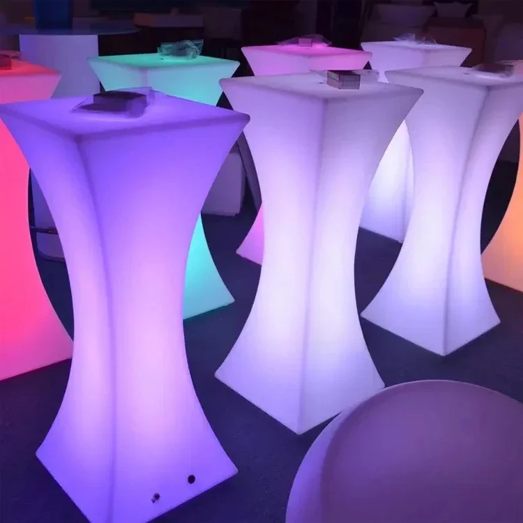 High Table Portable High Cocktail Tables Bar Furniture Light with