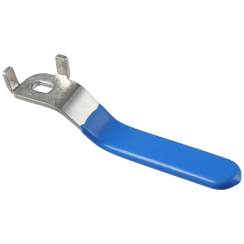 Lever Handle Iron Chrome Plated Replacement Quarter Turn with Plastic Grip Blue for DN25 Ball Valve 2Pcs