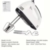 saengQ Handheld electric egg beater, household automatic mixer, egg white and cream beater, mini 7-speed white 5