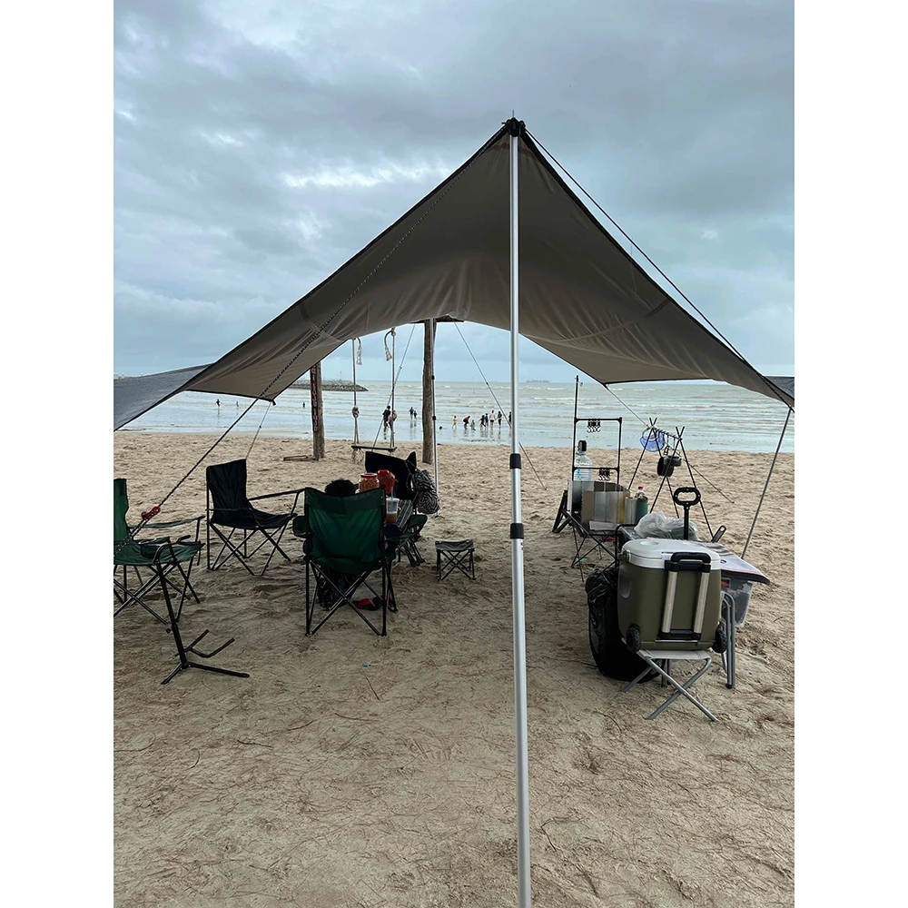 5.1x5.1m Large Tarp 8~12 Persons Waterproof Large Sun Shelter