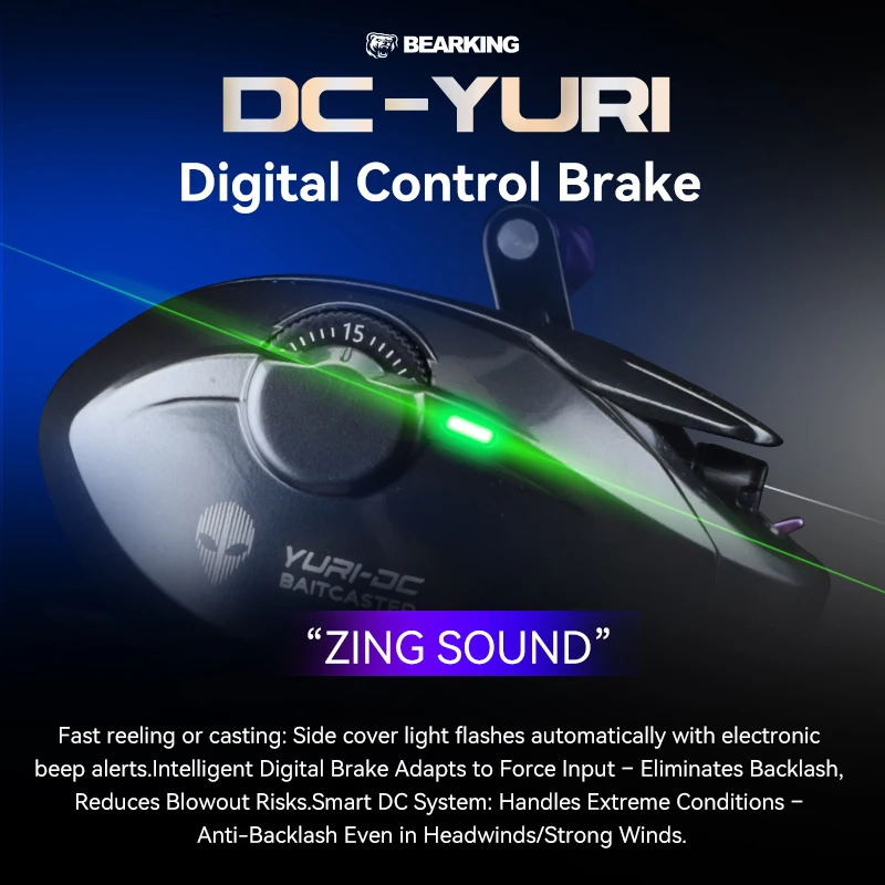 BEARKING YURI-DC electronic brake waterdrop wheel 158g micro