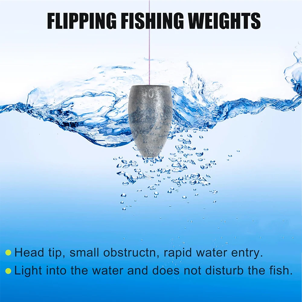 5Pcs Flipping Bullet Fishing Weights 5