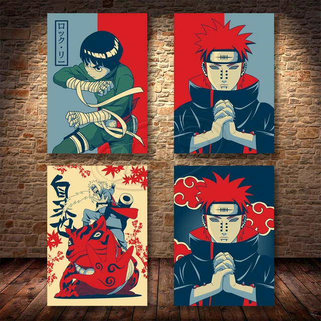 Quadro decorativo Emoldurado Pain Akatsuki Desenho Anime Arte