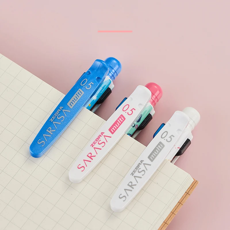 Japanese Zebra Limited Cartoon Multifunctional Gel Pen Mechanical Pencil 4+1 0.4/0.5mm Stationery For School Students Gift