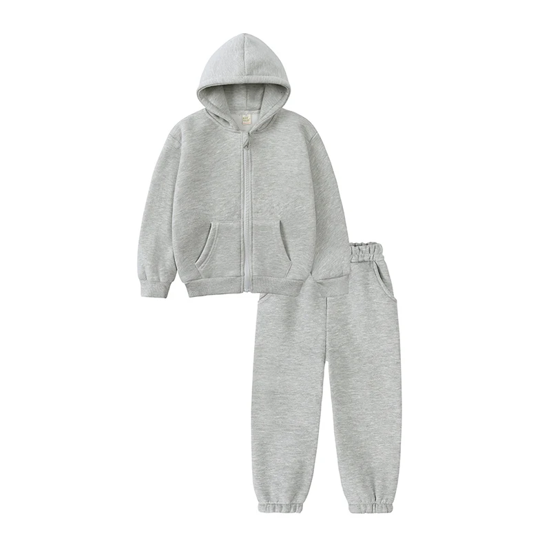 Baby Jungen Mädchen Baumwolle Kapuze Kleidung Set Trainings anzüge Kleinkind Kinder Kleidung Set Kinder Jacke Mantel Hosen Anzug für Sporta nzüge – Detail 5