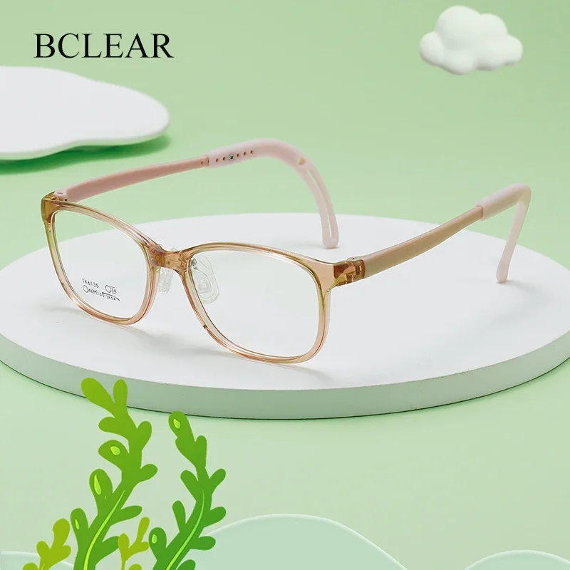 BCLEAR TR90 Kids Boy Girl Children Glass Frame Ultra Light Protection Eyeglass Student Flexible Eyewear Silicone Soft Spectacle