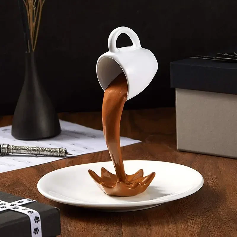 Floating Spilling Coffee Sculpture 3