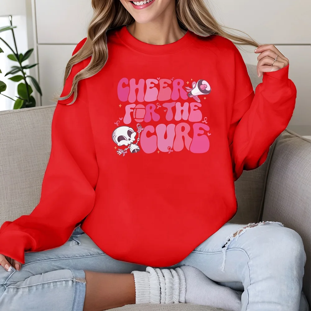 

Весенняя Новинка, свитшоты с круглым вырезом, топ, Женская Повседневная Свободная Толстовка с длинным рукавом, уличная одежда, модный однотонный пуловер с принтом, трендовая одежда