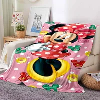 6 Sizes Warm Soft Disney Cute Minnie Custom Blanket Fluffy Children and Adults Sofa Plush Bedspread Throw Blanket for Sofa Bed 2