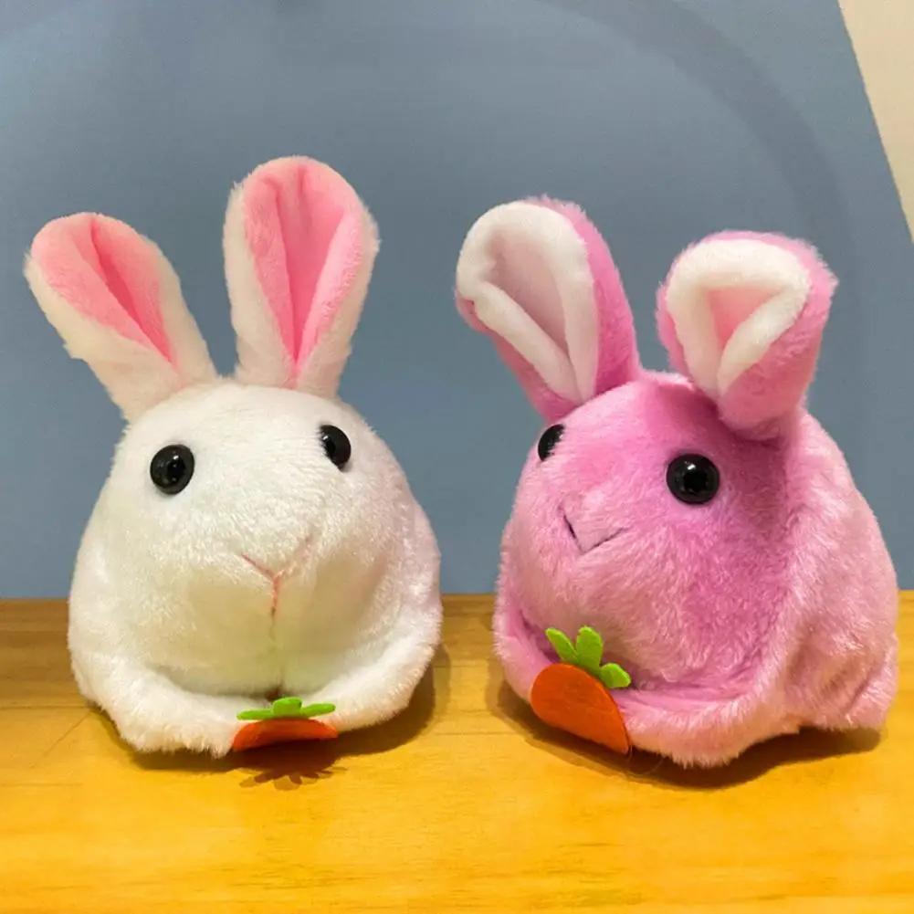 

Eye-catching Wear Resistant Super Soft Lovely Tail Shaking Rotating Rabbit Doll Toy Home Supplies Plush Toy Bunny Toy