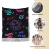 Jinx Monkey Anime Scarf for Womens Fall Winter Shawl Wrap Arcane Game Long Shawl Scarf Ladies 4