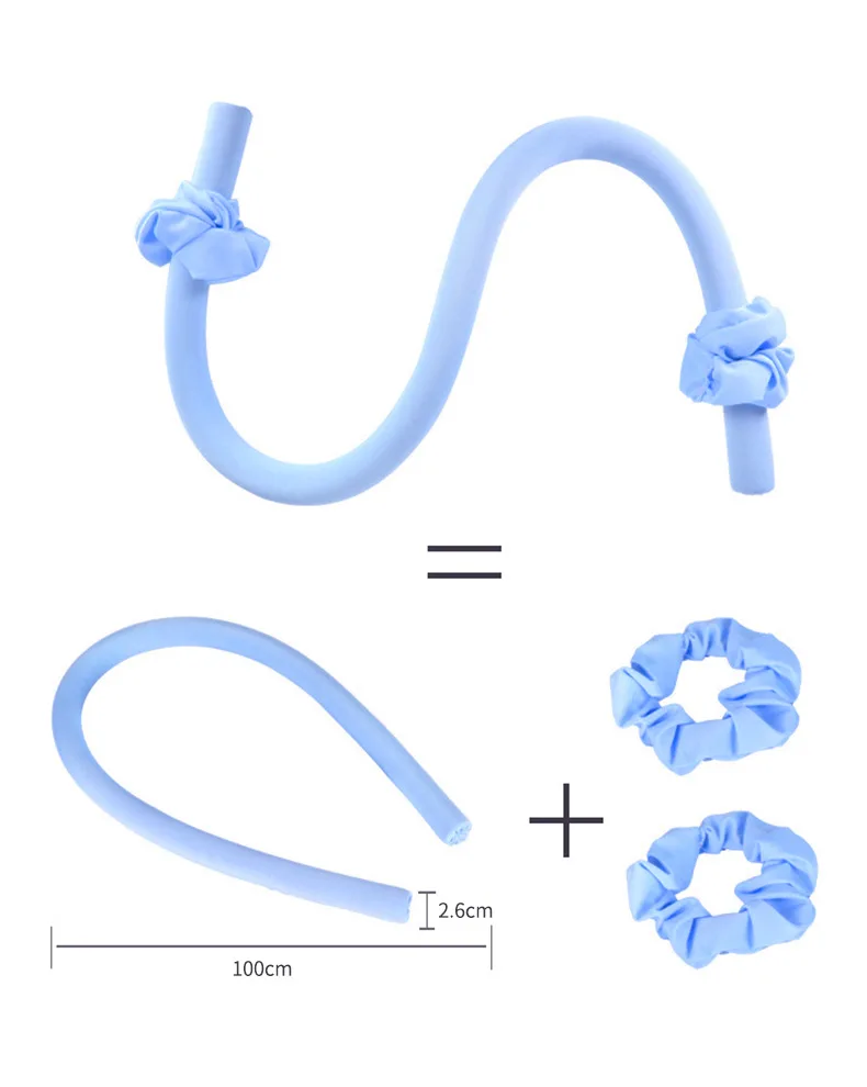 Heatless Curling Rod Headband No Heat Curl Ribbon with Hair Clips Scrunchie Sleeping Lazy Curler Silk Ribbon Hair Rollers Makeup hair styling tool hair curling tools