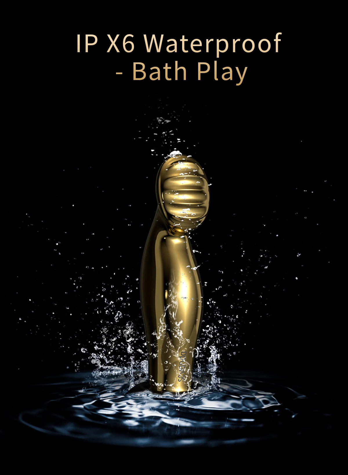 Plug Anal Vibratório Dourado Buttplug Massager