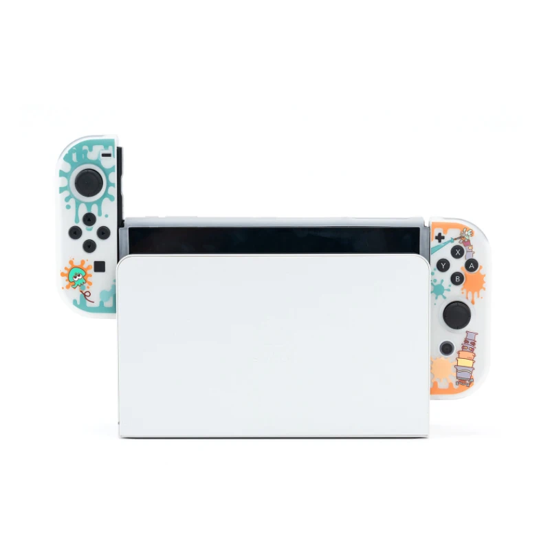 Estojo Protetor para Nintendo Switch Protetor de Concha de Cristal Capa Macia Fosco Transparente Tpu Oled ns Controlador Joy-con - Image 2