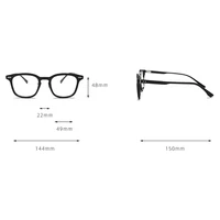 Peekaboo lentille claire rétro lunettes cadre pour hommes TR90 style coréen lunettes carrées pour femmes acétate haute qualité léger 6