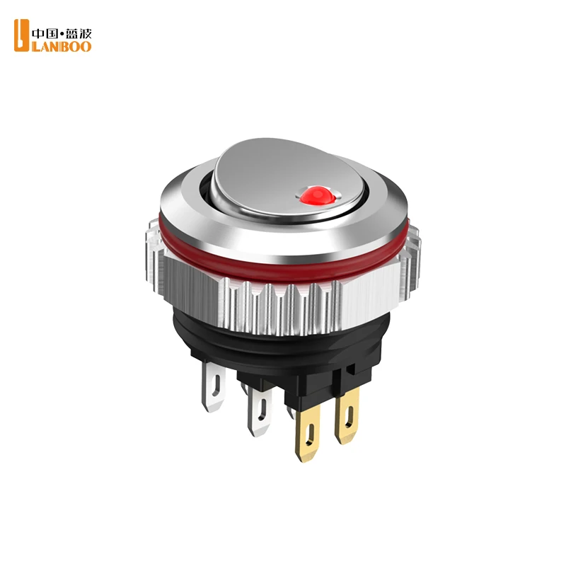 Lanboo-Interruptor-de-Bot-o-Rocker-Circular-Contatos-Normalmente ...