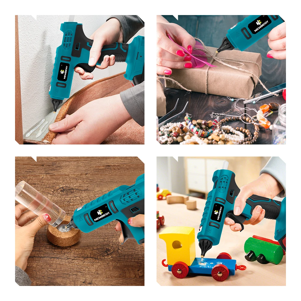 Cordless Hot Glue Gun 260&deg; 100W High Temperature Industrial Mini Thermo Tool For 21V 18V Battery