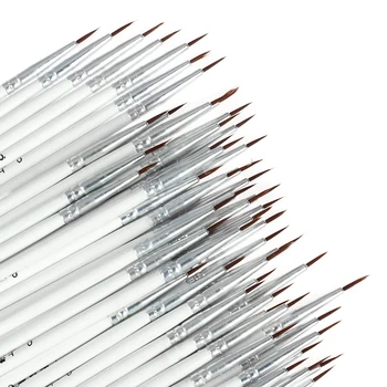 10Pcs Fine Hand Painted Thin Hook Line Pen Drawing Art Pen Nylon Brush Makeup Eyeliner Pen Detail Brush Cosmetics Art Supplies 1