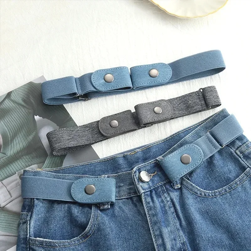 Verstellbares, elastisches Taillenband aus Segeltuch, unsichtbarer Gürtel, schnallenfreie Gürtel für Damen und Herren, Jeans, Hosen, Kleid, keine Schnalle, einfach zu tragen – Detail 3