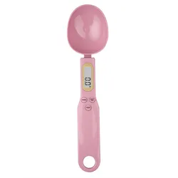 Precision Digital Kitchen Scale - LCD Display Mini Spoon for Accurate Food and Ingredient Measurement (Pink)