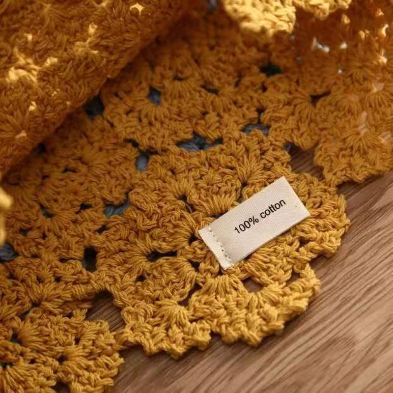 100% Cotton Handmade Crochet Lace Hollow beanies Hat Female Spring Summer Beanies Elegant Skuilles Shopping Head Wear for Women 6