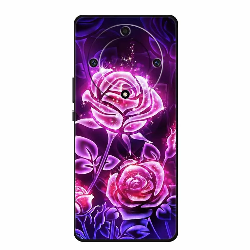 Stylish Painted Soft Silicone Back Cover for Honor X9a – Protective and Popular Coque