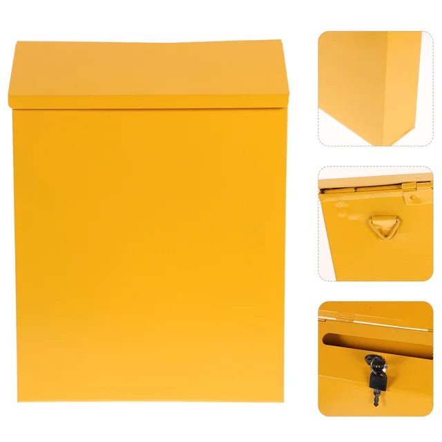 1Dc -Os, Finom Levéltároló Doboz Postaláda Javaslat Tokja (Sárga) - Image 4