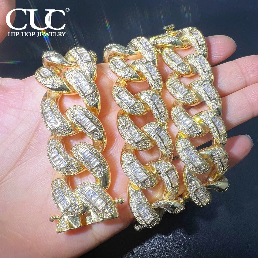 Chain Da 15 Mm Di Collegamenti Cubani A Bambotta Alone In Oro - Foto 4