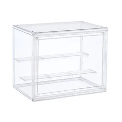 Three-Layer Transparent Acrylic Display Rack for Collectibles and Jewelry (Transparent)