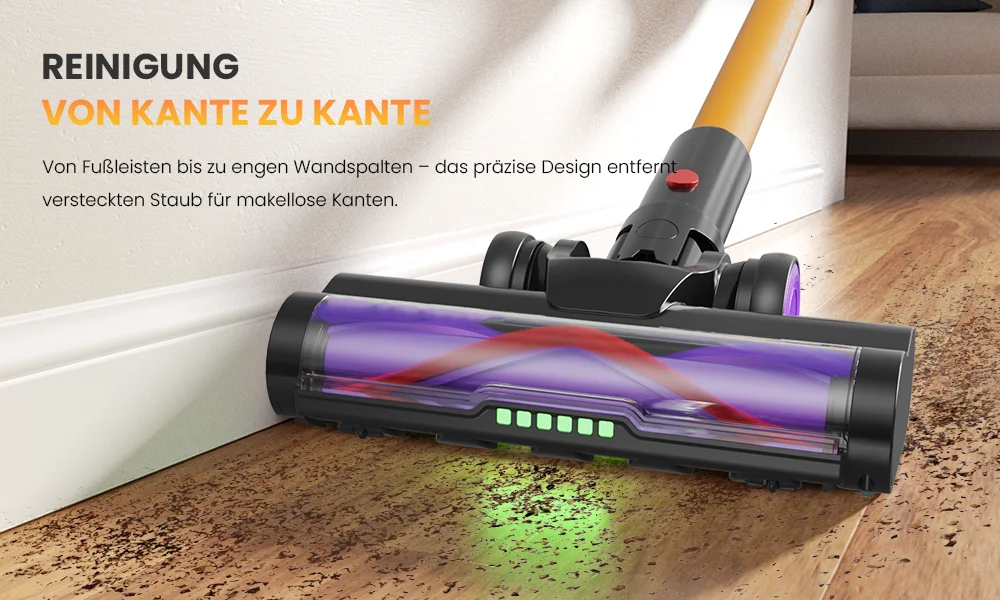 Erabros EV5 70KPA Ultra-Starker Kabelloser Staubsauger 550W 80 Minuten Laufzeit Drahtloser Staubsauger mit 4 Modi & Smart-Display – Detail 12