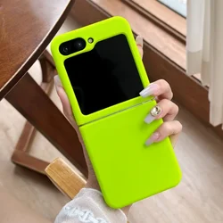 Fluorescent Liquid Silicone Shockproof Candy Cover - Matte Bumper Case - Samsung Z Flip 6 (Fluorescent Green)