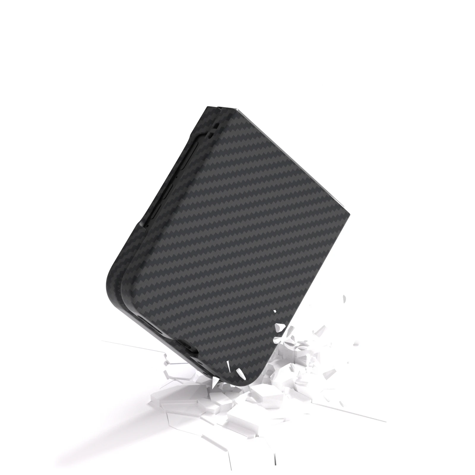 Matte Frosted Carbon Fiber Texture Decal Shell Case - Ultra-Thin Folding Protective Cover