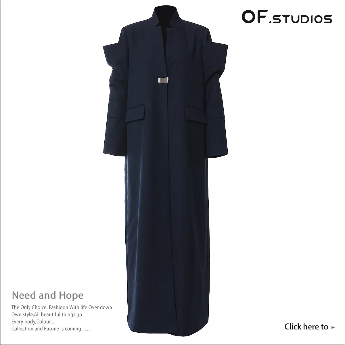 

OF.STUDIOS 2024 New Fashion Splicing Design Long Suit Trench Coat Jacket Women