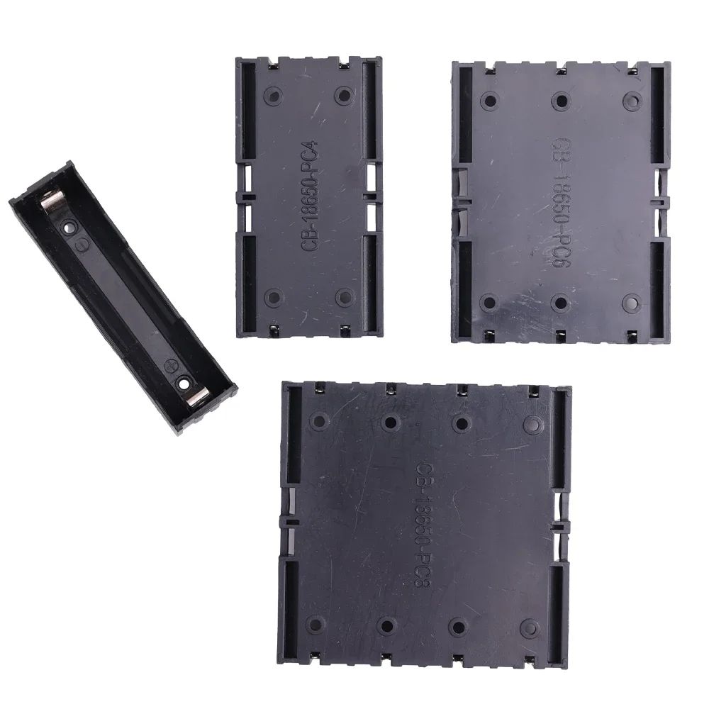 1-4개 18650 배터리 보관함 DIY 3.7V 배터리 홀더 용기 클립 핀 포함 1x 2x 3x 4x 슬롯 케이스 (18650 배터리용)