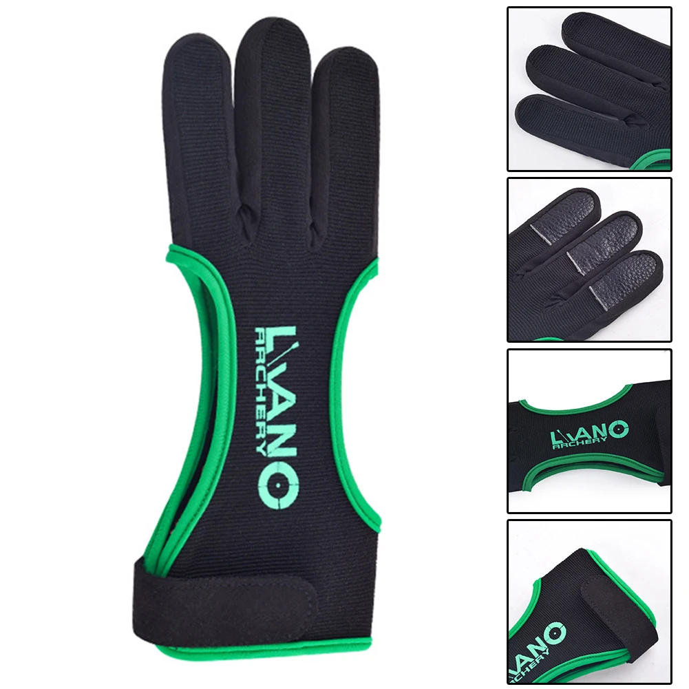 Outdoor Three-Finger Guard Gloves Recurve/American Bow Elastic Hand Protector