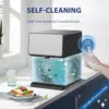 2.0 Countertop Nugget Ice Maker with Soft Chewable Ice, 32lbs in 24Hrs, LED Touch Panel, Self-Cleaning Ice Maker with Automatic 5