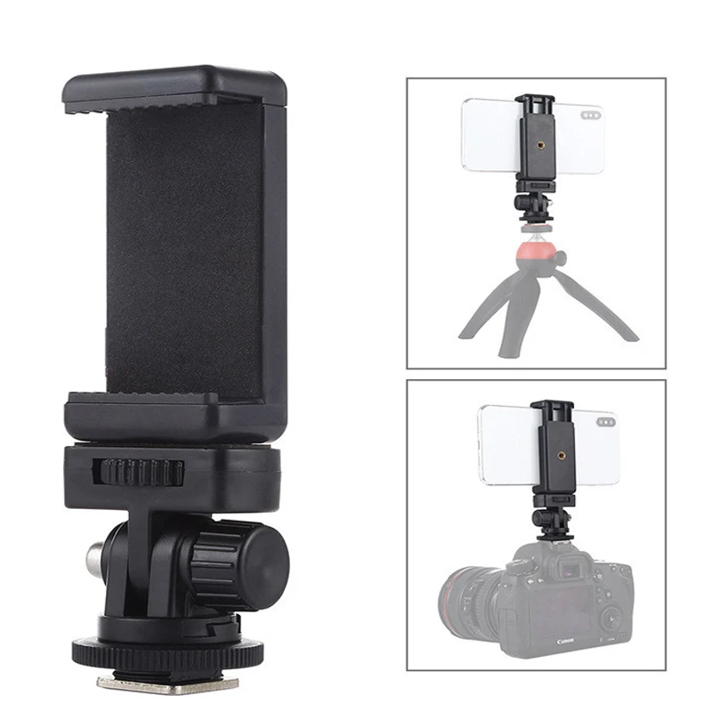 Universal Camera Flash Hot Shoe Mount Adapter Phone Tripod Holder