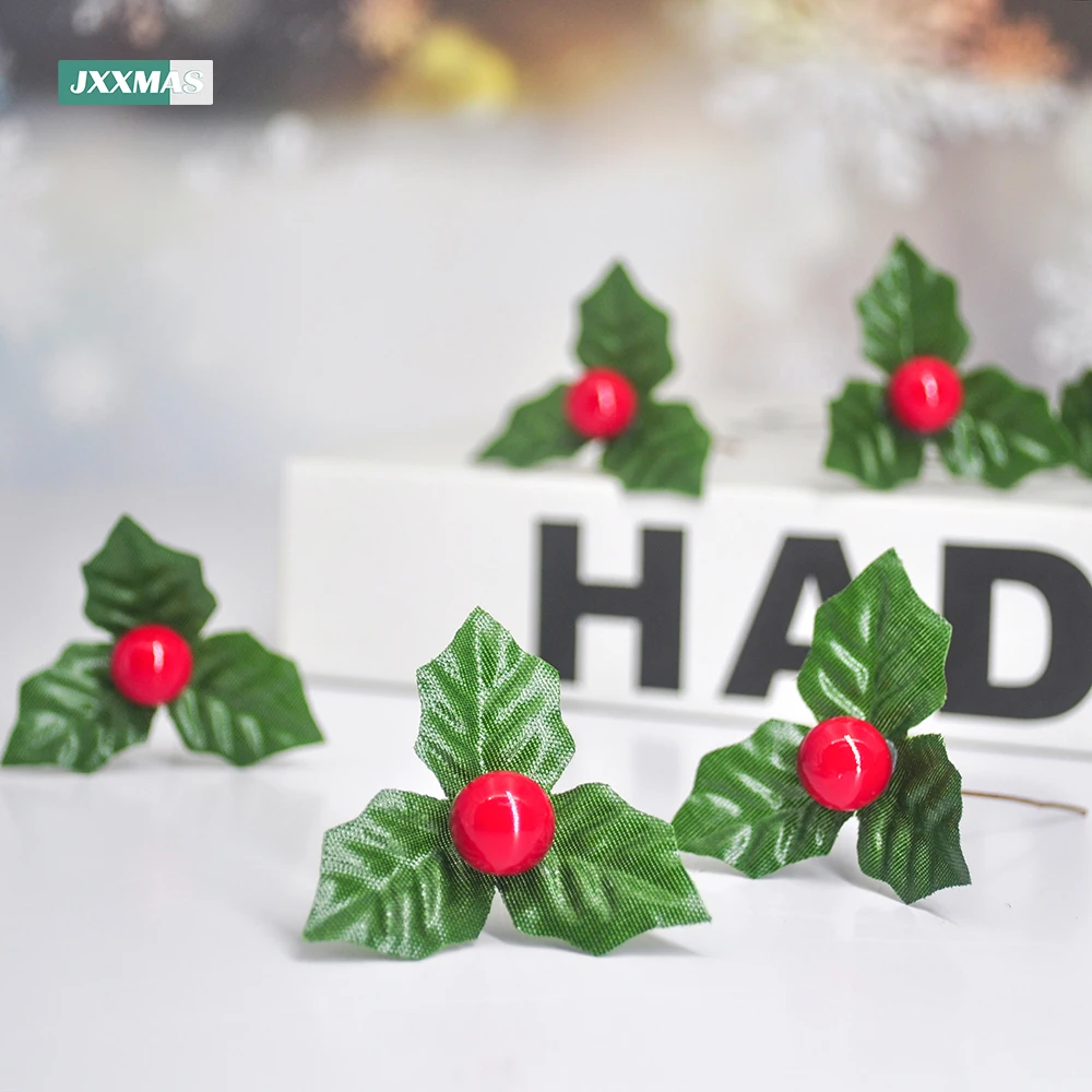 100 Bacche Artificiali Di Agrifoglio Natalizio - Decorazioni Rosse Per Albero E Ghirlande