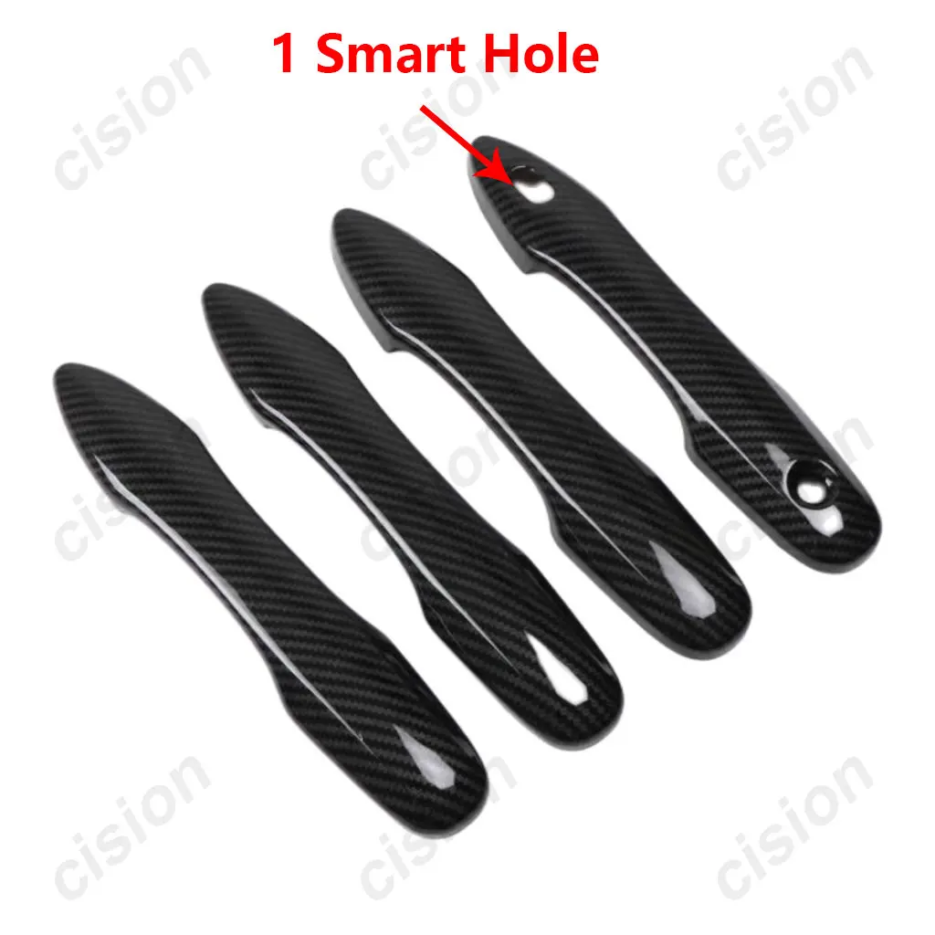 For Toyota Corolla Cross 2021-2023 4x ABS Carbon Fiber Chrome Car Door Handle Bowl Cup Protective Cover Trim Cap Sticker Styling 4 For Toyota Corolla Cross 2021-2023 4x ABS Carbon Fiber Chrome Car Door Handle Bowl Cup Protective Cover Trim Cap Sticker Styling 4