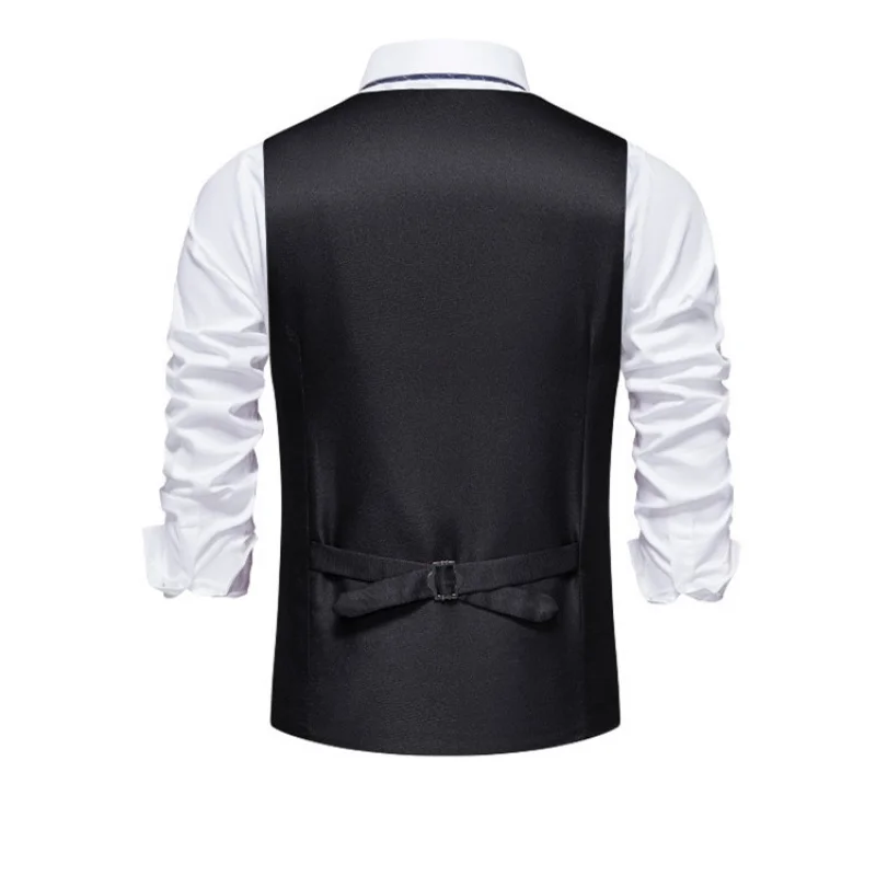 Men's vest casual business formal wear men's suit vest plus size slim single-breasted waistcoat