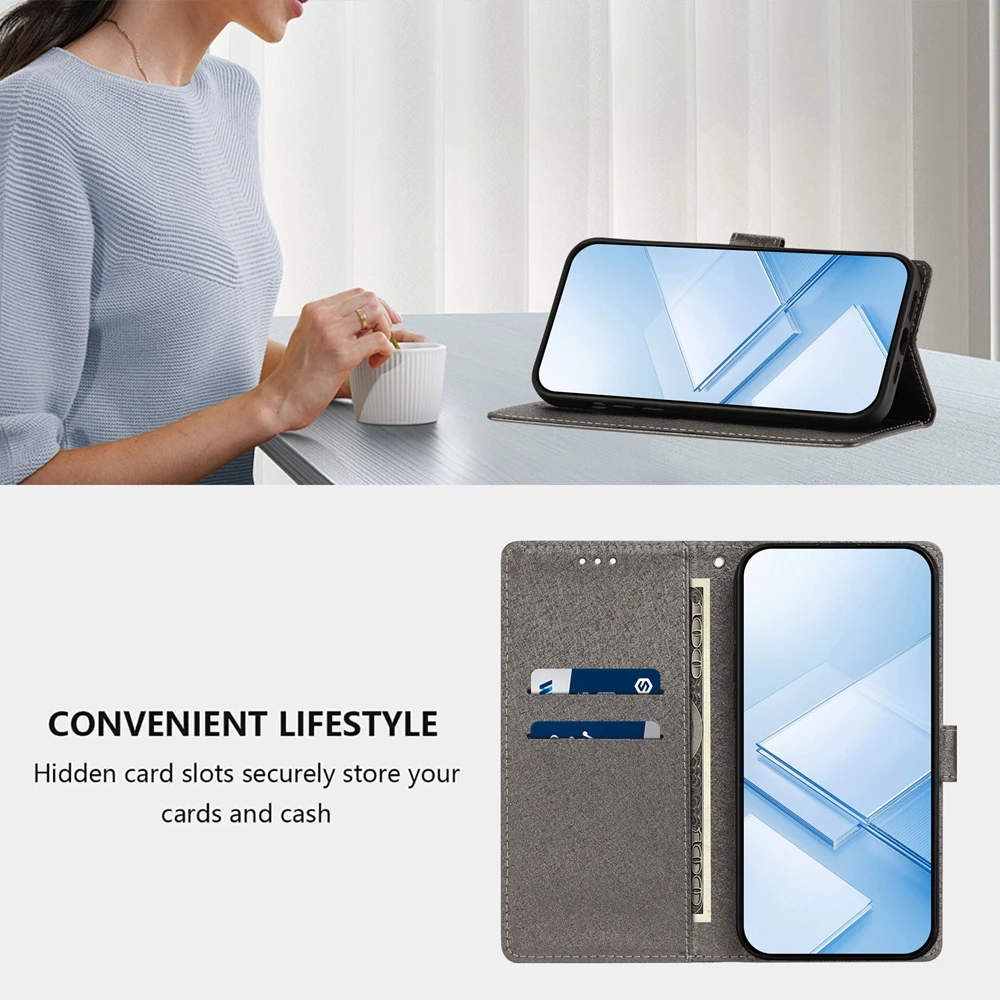 Vintage Magnetic Flip Leather Wallet Case - Shockproof Stand Cover