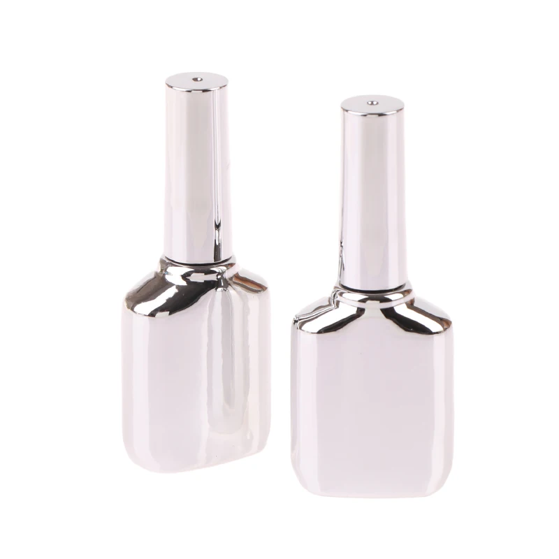 Electroplated Silver Nail Polish Empty Bottles 15ml