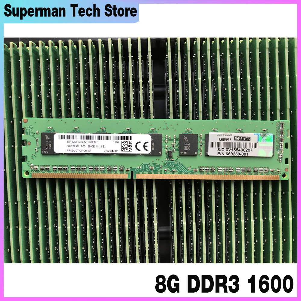 Per Hp Z220 Z228 Z230 Z400 Z420 8Gb 2 Rx8 Udimm Memoria Server Ecc Nave Veloce Alta Qualità 8G Ddr3 1600