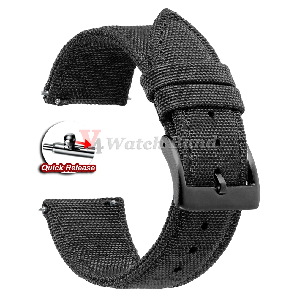 Nylon Quick Release Canvas Watch Strap - Universal Replacement