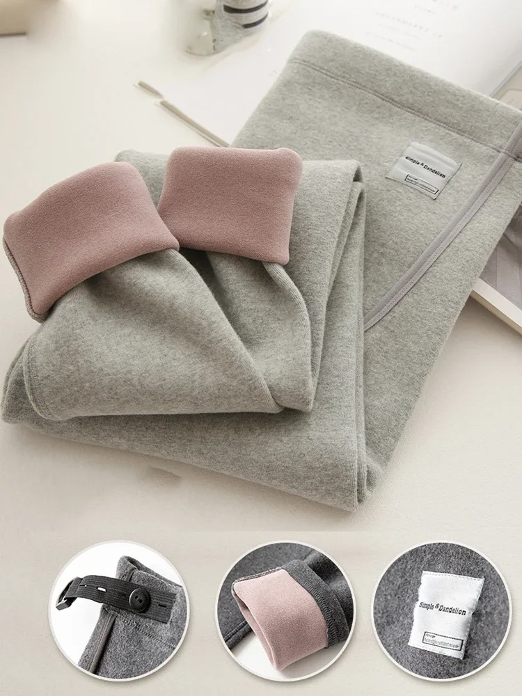 Warm Pants for Pregnant Women Winter Maternity Fleece Leggings Short Plush Pregnancy Clothes Supporting Abdomen