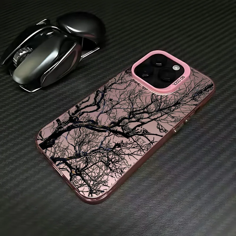 Sleek Sketch Black Tree Branches Anti-Fall Matte Phone Case