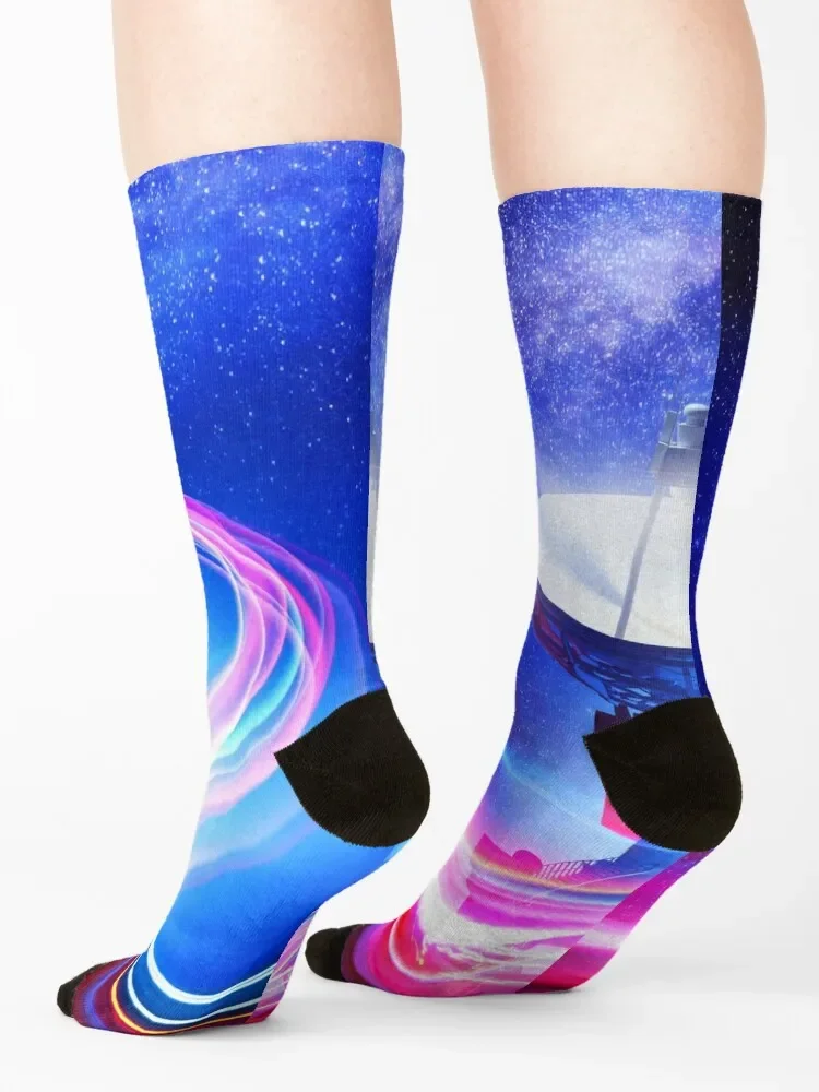 Radio Telescope: Neon light Socks Antiskid soccer happy kids luxe Socks Men Women's
